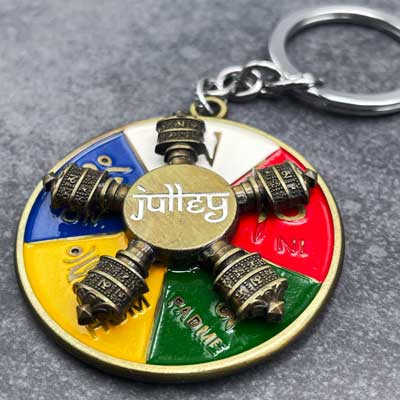 Likla-Tibetan-Om-Mani-Padme-Hum-Keychain-with-Julley-Fidget-Spinner