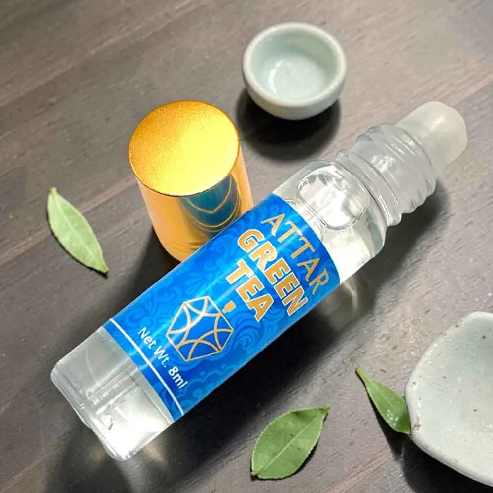 Likla Green Tea Roll On Attar 8ml – Fresh Citrus Green Tea Long Lasting Perfume Oil - Image 5