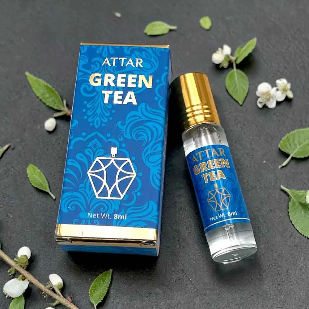 Likla Green Tea Roll On Attar 8ml – Fresh Citrus Green Tea Long Lasting Perfume Oil - Image 2