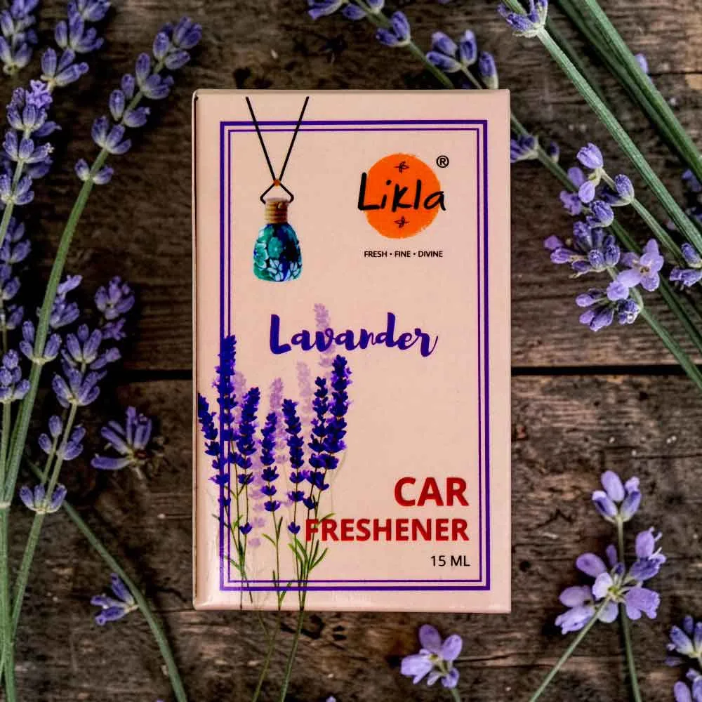 Likla Lavender Car Freshener (10ml) – Calming Long Lasting Floral Car Perfume