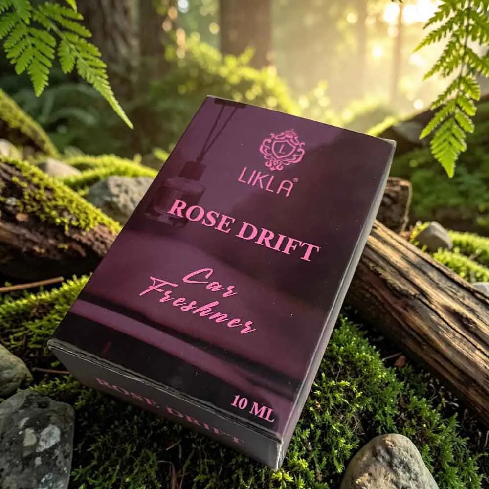 Likla Rose Drift Car Freshener (10ml) – Elegant Long Lasting Rose Car Perfume