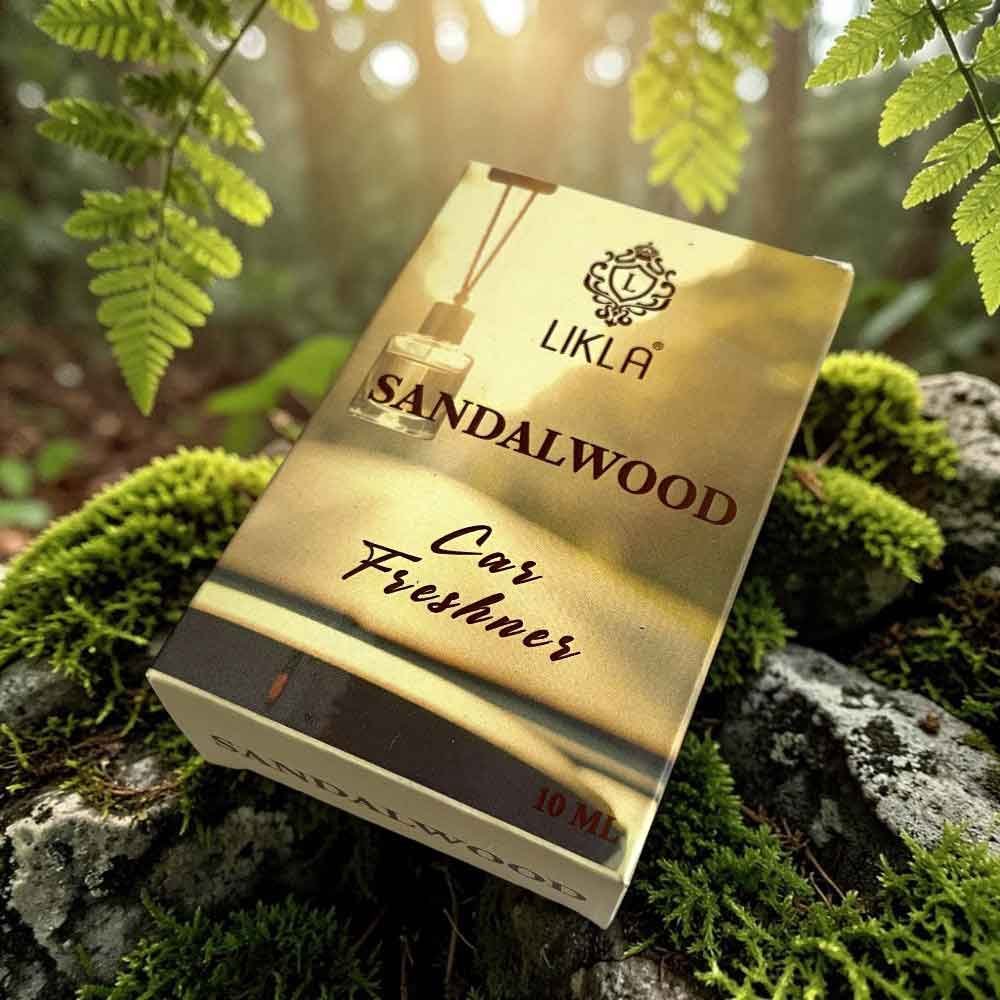 Likla Sandalwood Car Freshener (10ml) – Warm Long Lasting Woody Car Perfume
