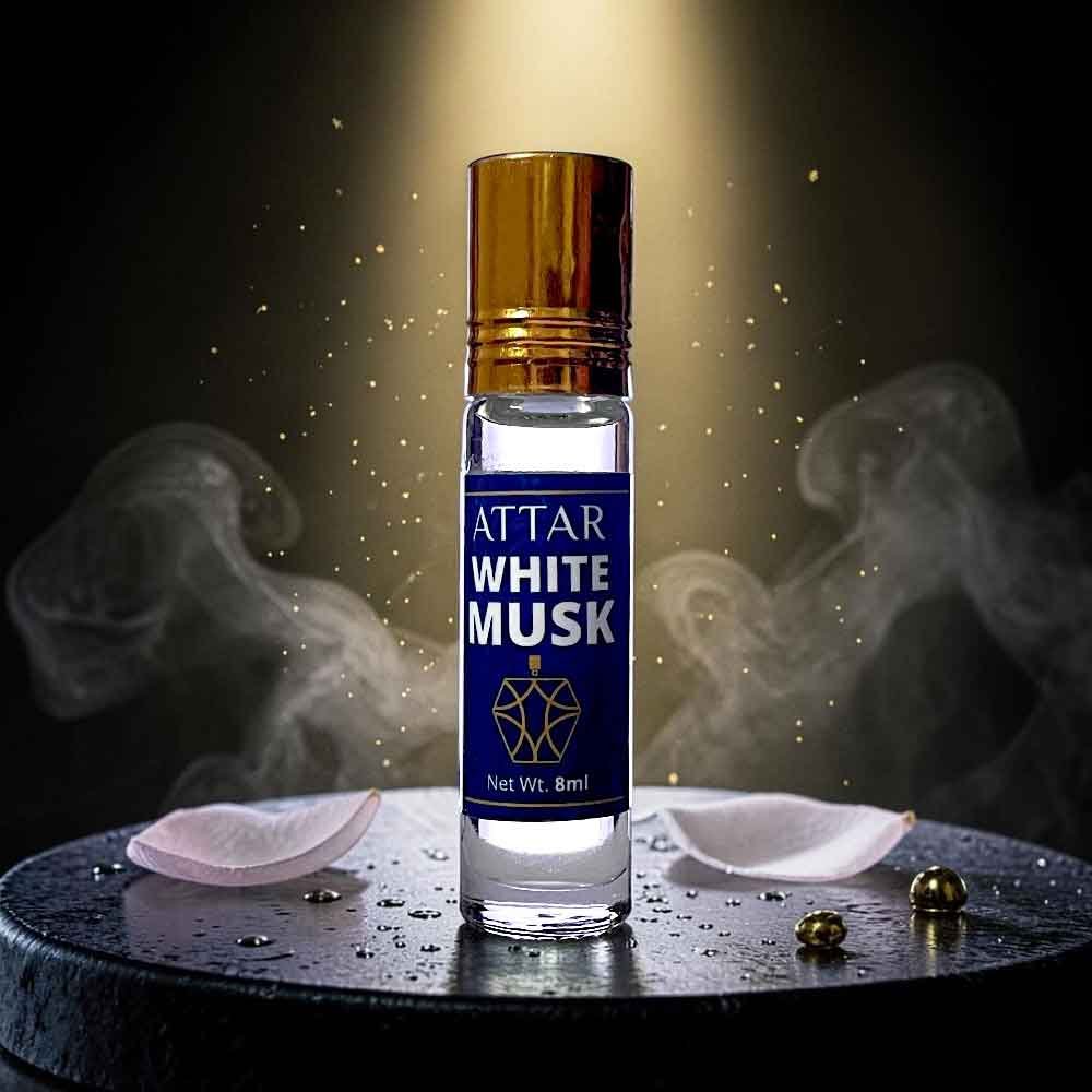 Likla White Musk Roll On Attar 8ml – Clean Soft Musk Long Lasting Perfume Oil