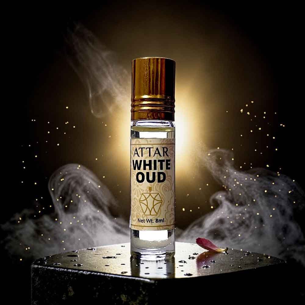 Likla White Oud Roll On Attar 8ml – Soft Woody Oud Long Lasting Perfume Oil