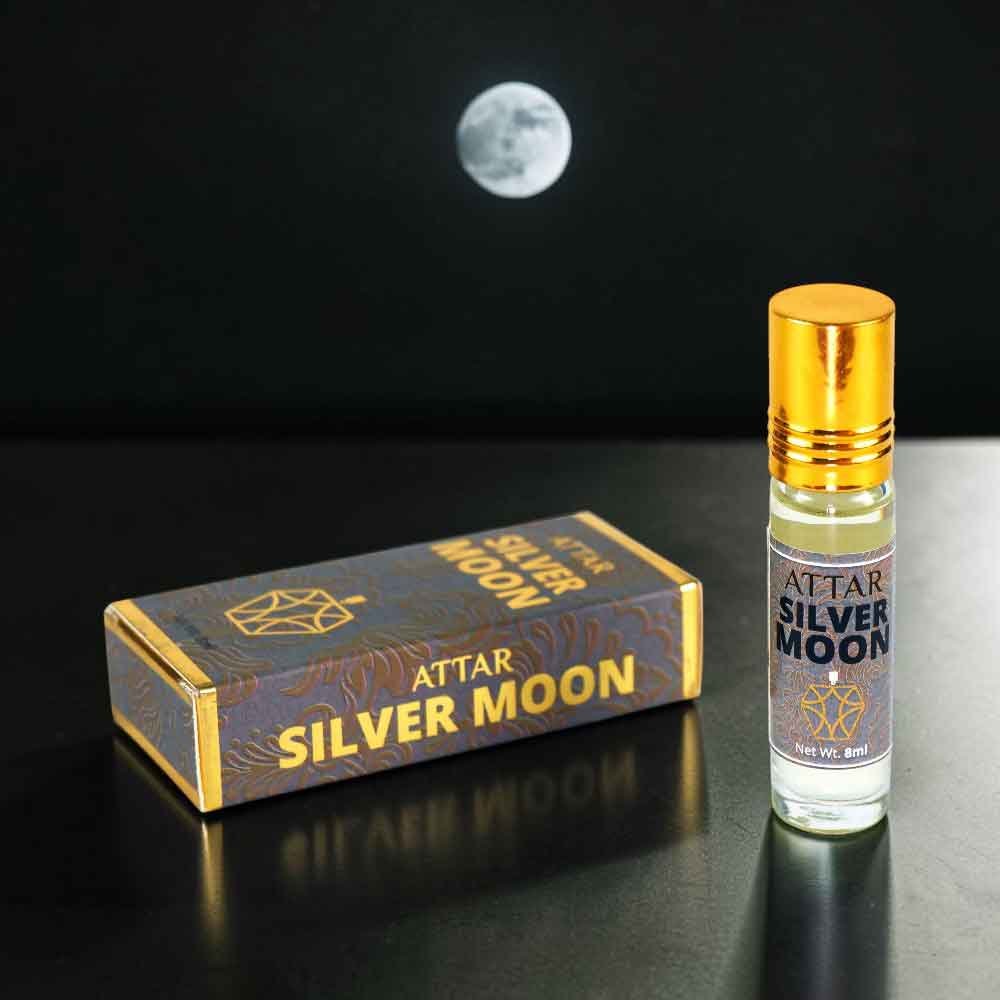 Likla Silver Moon Roll On Attar 8ml – Soft Musky Floral Long Lasting Perfume Oil